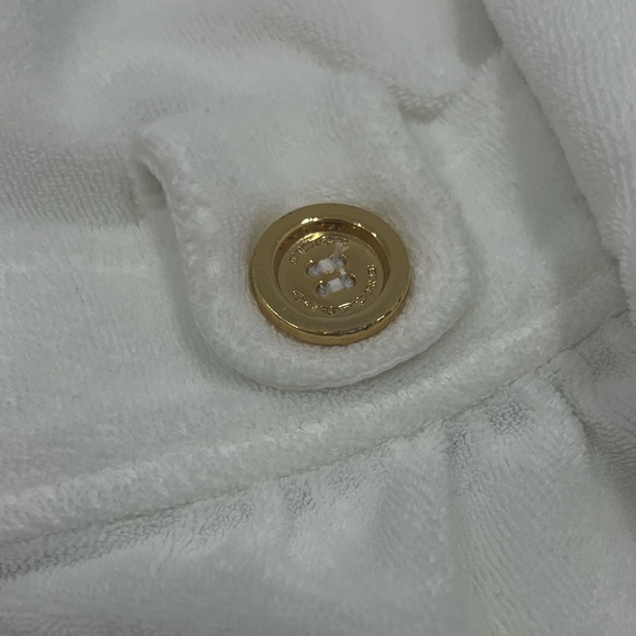 JUICY COUTURE WHITE TERRY ZIPUP HOODIE - Picture 4 of 9